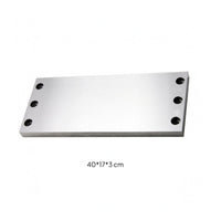Machined Mounting-Plate Angled Ends Metal Hardware Brushed Silver