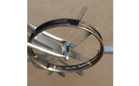 Manual Row Spacing Tool T-Handle Grip Hole Making Tool Silver Finish Wheel Cultivator for Farmers, Field