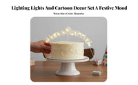 Crown Birthday Cake Light Powered Party Greetings Cake Topper Cooking Accessories