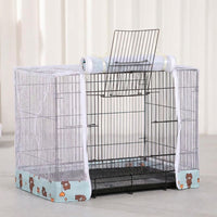 Pet Cage Cover with Ventilation Net Cover, Patterned Breathable Mesh Material Trim, Dustproof Cage Cover for Indoor Outdoor Use, Mesh Cover