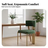 Upholstered Chair with Slat Spine Spinerest Modern Design Dining Room Seat Sturdy Frame Easy Assembly for Adults, Kitchen