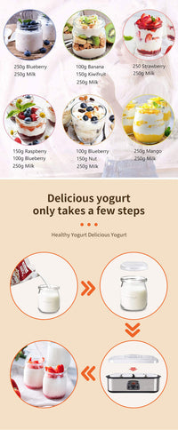 八杯自制酸奶发酵机早餐机商用果酱冰淇淋酸奶酸奶机YOGURT MAKER 英规