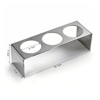 3 Pieces Coffee Bar Organizer Sturdy Stainless Steel Cup Stand Non-Slip