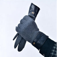 Men's Winter PU Leather Touchscreen Gloves for Outdoor Cycling and Warmth