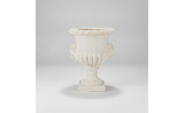 Flower Pot Scroll Handles Resin Urn Planter Pedestal Urn Planter Distressed Finish for Outdoor Display