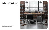 Wheeled Flight Case Removable Dividers Rolling Utility Chest for DIY Enthusiasts