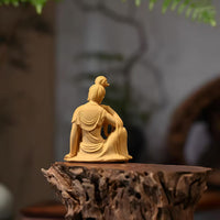 Boxwood Carving of Guanyin Bodhisattva for Home Decor