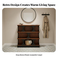 Vintage design Arched Top Cabinet Multi-Functional shelving unit adaptable Storage Furniture Space-Saving for Apartment Dwellers, Interior Design aficionados, Entryway, Living Room, Home Office, Bedroom