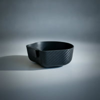 Carbon-Pattern Hanging Bowl with Tab Molded Fishing Container Sturdy Portable for Fishermen