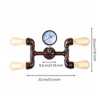 tube Wall Light Rustic Finish Retro tube Lamp Easy Installation Industrial Wall Sconce for Bedside, Hallway, Bar