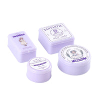 4 Pieces Miniature Cookie Tin Molded Miniature Tin with Lid Compact Dollhouse Storage Box for Collectors