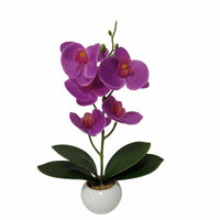 Potted Floral Arrangement Decor Low Maintenance Artificial Flower in Pot Potted Artificial Flower for Entryway