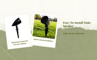 Waterproof garden speaker stake