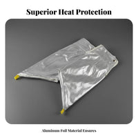 2 Pieces Ember Shield Protection Aluminized Heat Resistant Sleeves Elastic Cuffs Resistant Sleeve Adjustable Fit for Welders