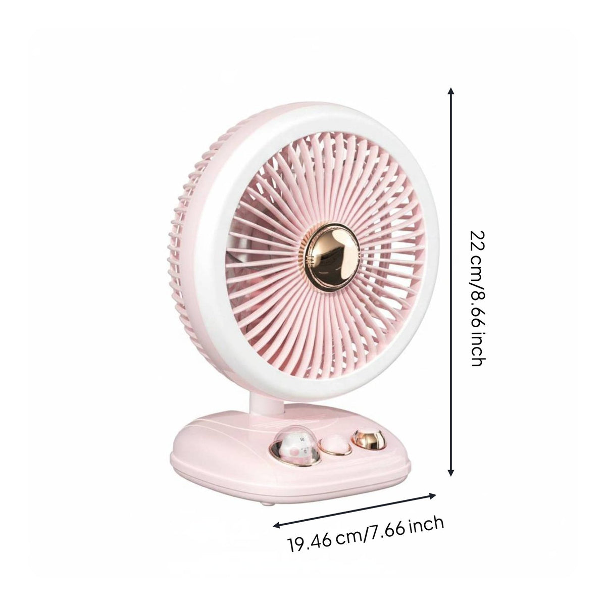 Mini Desk Fan Lamp Night Light Home Appliance Strong Wind for Dorm Room