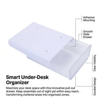 Self Under Desk Storage Drawer Organizer for Office Bottom, Space-Saving Removable Style Organiser