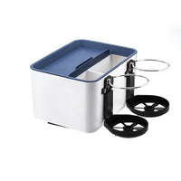 Car Trash Can with Lid, In-Car Storage Organizer for Cup Holder and Phone, ABS Material