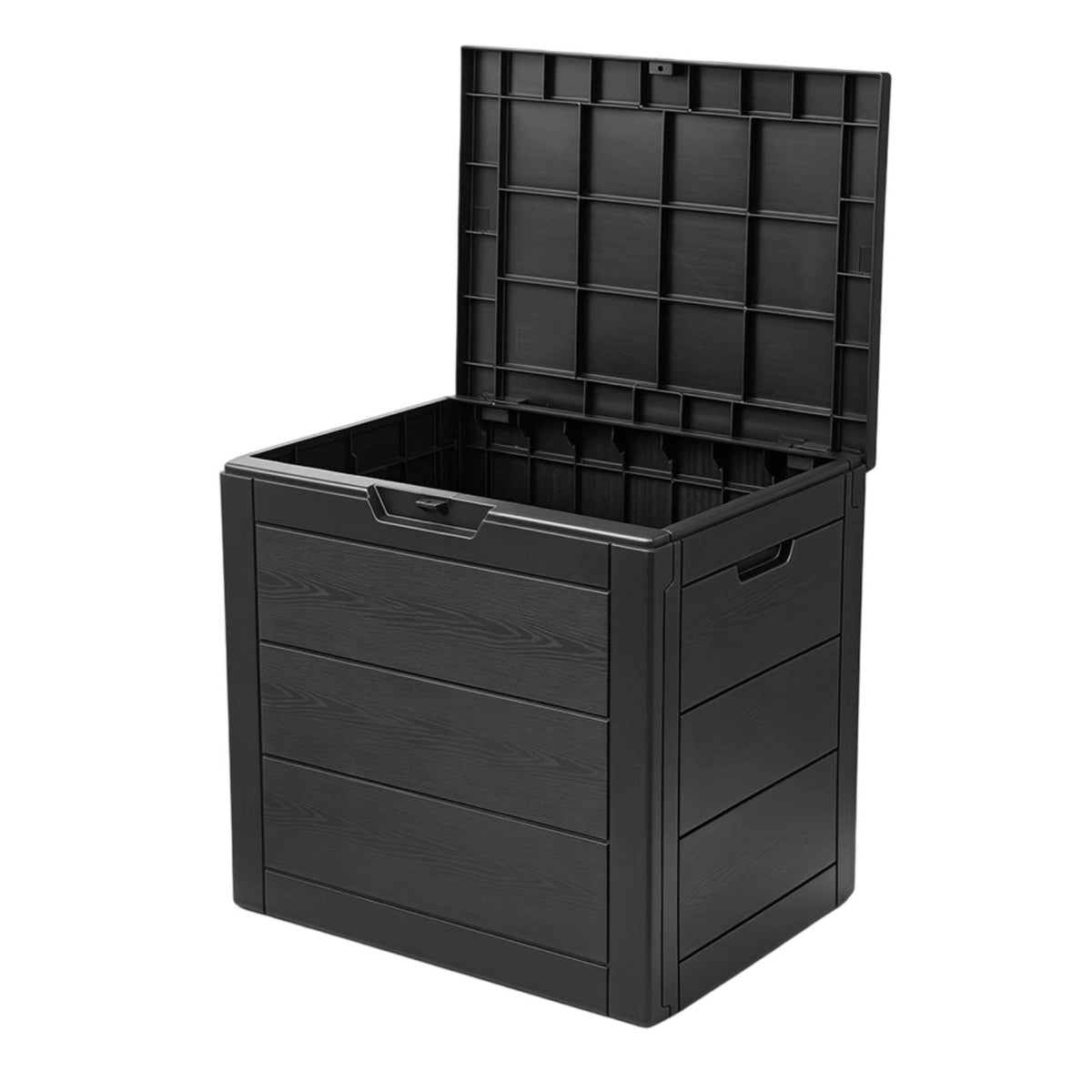 Resin Storage Box with Hinged Lid Long-Lasting Furniture Heavy-Duty for Patio
