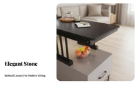 C-Shaped End Table Movable C-Shaped Tray Table Space-Saving Home Furnishing for Apartment Dwellers, Homeowners, Living Room, Bedroom