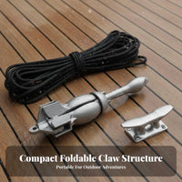 Kayak Anchor Foldable Design Galvanized Steel Anchor Portable Boating Equipment for Kayakers