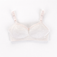 Sleep Bra with Wide Shoulder Straps for Mature Women, Full Coverage Comfort Design with Three Row Hook Closure, Non Wired Loungewear Style