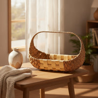Basket with Handle Decorative Woven Gift Basket Handheld for Fruit Display