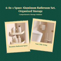 No-drill aluminum towel rack