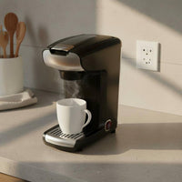 Single-Button-Button Operation Capsule Coffee Brewer Easy to Clean 2-in-1 Coffee Brewer Quick Brew Automatic Power Shut down for Home, Office, Dorm Room
