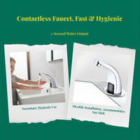 Touchless copper faucet, water-saving