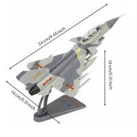 Static Display J-10C Model Aircraft Alloy J-10 Fighter Model High Intricate Diecast Jet Detailed for Collectors, Desk, Office