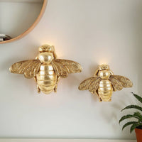 Hanging Bee Sculpture Creative Design Resin Bee Wall Art Nature Inspired