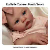 Realistic Newborn Doll Cleanable Lifelike Newborn Doll children's Toy Hand-Rooted Hair Perfect Gift for Parents
