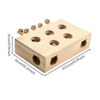 Interactive Wooden Cat Puzzle Toy Cat Puzzle Box Indoor for Kittens, Living Room