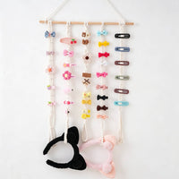 Wall-Hanging Organizer Rack Triangular Wooden Dowel Organizer Decorative