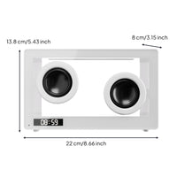 Bluetooth Transparent Speaker Dual-driverDriver Speaker with Clock Compact Gadget Portable for Nightstand
