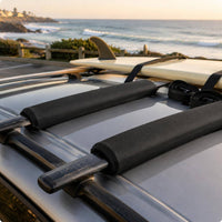 2 Pieces Car Roof Rack Pads Sewn End Closure Soft Roof Rack Pads Heavy Duty Transport Gear