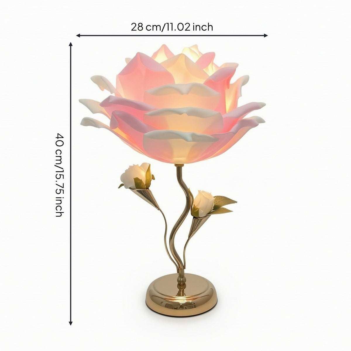 Floral Table Lamp Decorative Flower Table Lamp Floral Desk Light Ambient Romantic for Bedroom, Living Room