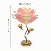 Floral Table Lamp Decorative Flower Table Lamp Floral Desk Light Ambient Romantic for Bedroom, Living Room