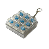 Tactile Keyboard Fidget Keychain Satisfying Keyboard Presser Portable Fidget Keychain Clear for Travel