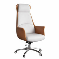 Highspine Rolling Armchair Ergonomic Design Office Furniture Height Adjustable Thick Padding for Managerials, Conference Room