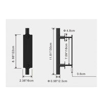 Round Tube Handle Heavy Duty Sliding Barn Door Handle Black Finish for Bathroom