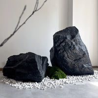 Simulated Black Mountain Stone Floor Decoration
