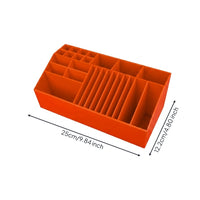 Wrap Tool Organizer Rectangular Storage Box with Dividers Sturdy for Workshop