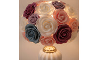 Floral Rose Petal Lamp Decorative Flower Table Lamp Warm Light Romantic for Women, Bedroom, Bedside, Vanity