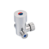Brass mixing valve, temp control, 1/2"