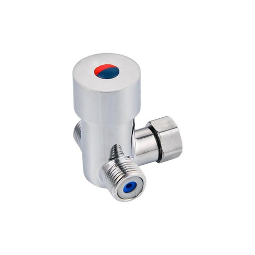 Brass mixing valve, temp control, 1/2"