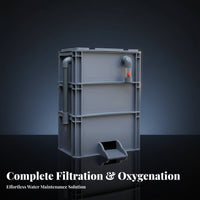 Fish Tank Water Distribution Box Waterfall Outlet Aquarium Trickle Strainer High-Efficiency Filtration Surface-Mounted Strainer Box for Outdoor