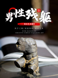 欧式残躯艺术摆件办公室玄关电视柜桌面装饰品创意复古跨境小摆设