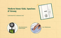 Undermount stone sink