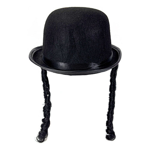 Bowler Hat with Braids for All Genders Costume Bowler Hat Classic for Adults